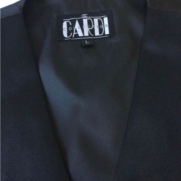 CARDI 3 Pc. Suit Men’s Size 42R Black Super 150’s Collection Coat, Vest, Pants - Picture 10 of 14